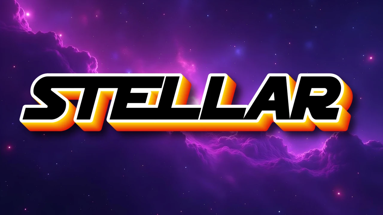 Efecto de texto de aura cósmica con contorno brillante de neón