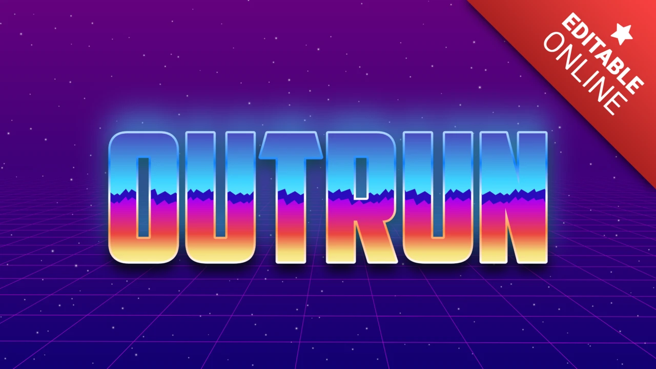 Lettertype in jaren '80 stijl