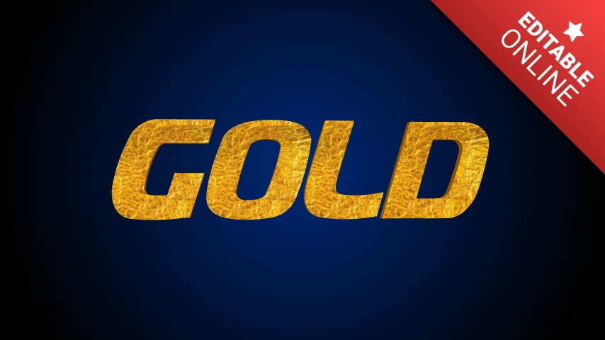 Efecto de texto dorado brillante animado