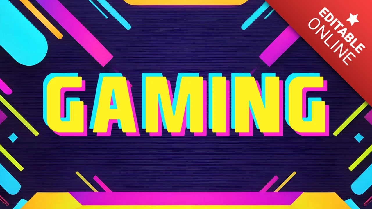 Efeito de texto de jogos em neon