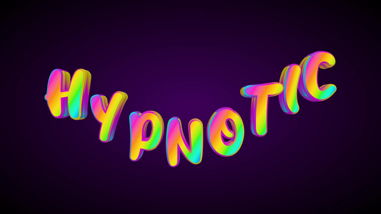 Hypnotic Rainbow Style 3D Text Effect