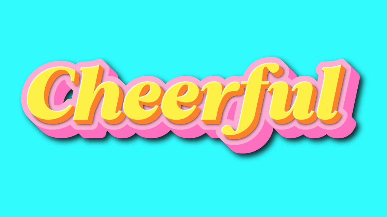 Texto 3D estilo caramelos brillantes