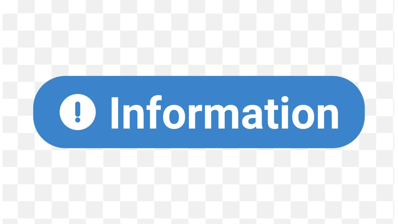 Blue Rounded Badge Information Text Effect