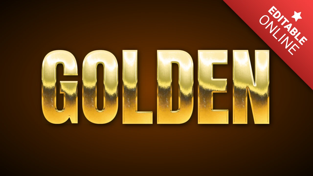 Lujoso efecto de texto con brillo dorado