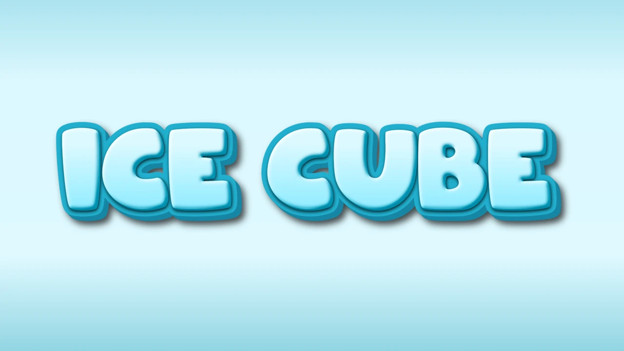 Cool Cartoon Ice Cube 3D Text Effect