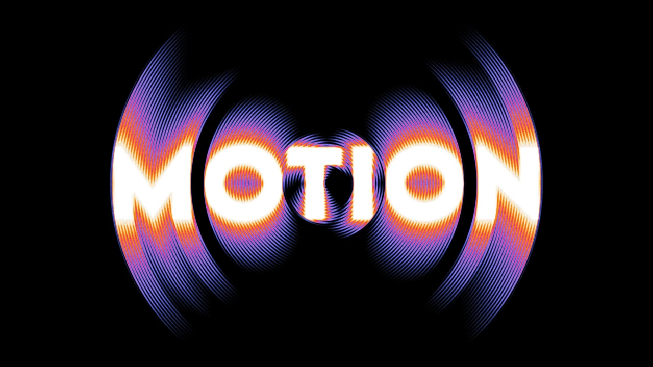 Spinning Gradient Motion Blur Text Effect