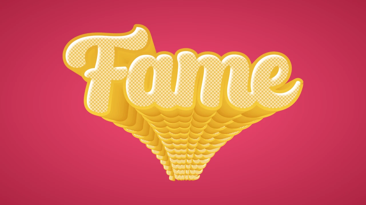 Gold Fan 3D Text Effect Generator