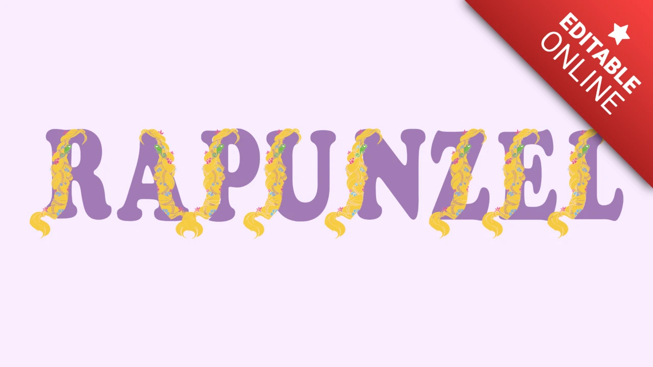 Princess Rapunzel Cartoon Font