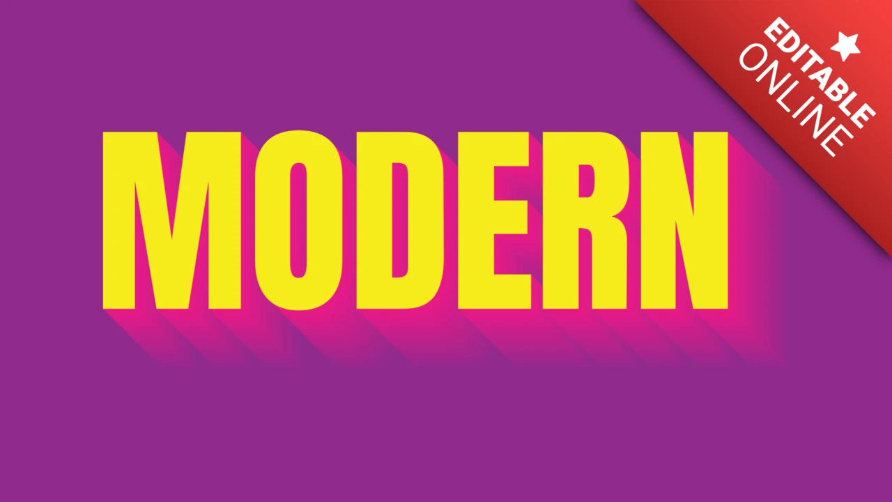 Effet de texte moderne 3d avec dégradé vibrant