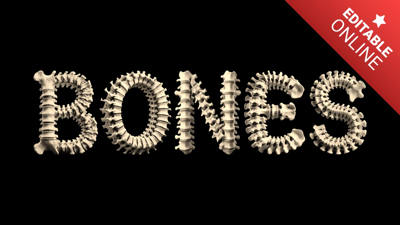 Bones realistische Alphabetschrift