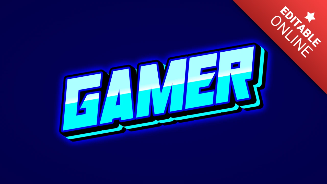 Gamer Neon Text Effect