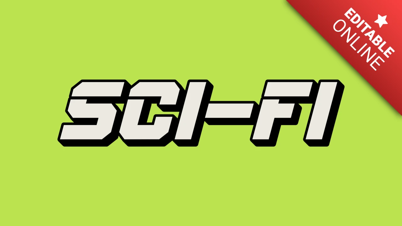 Efecto de texto de ciencia ficción futurista