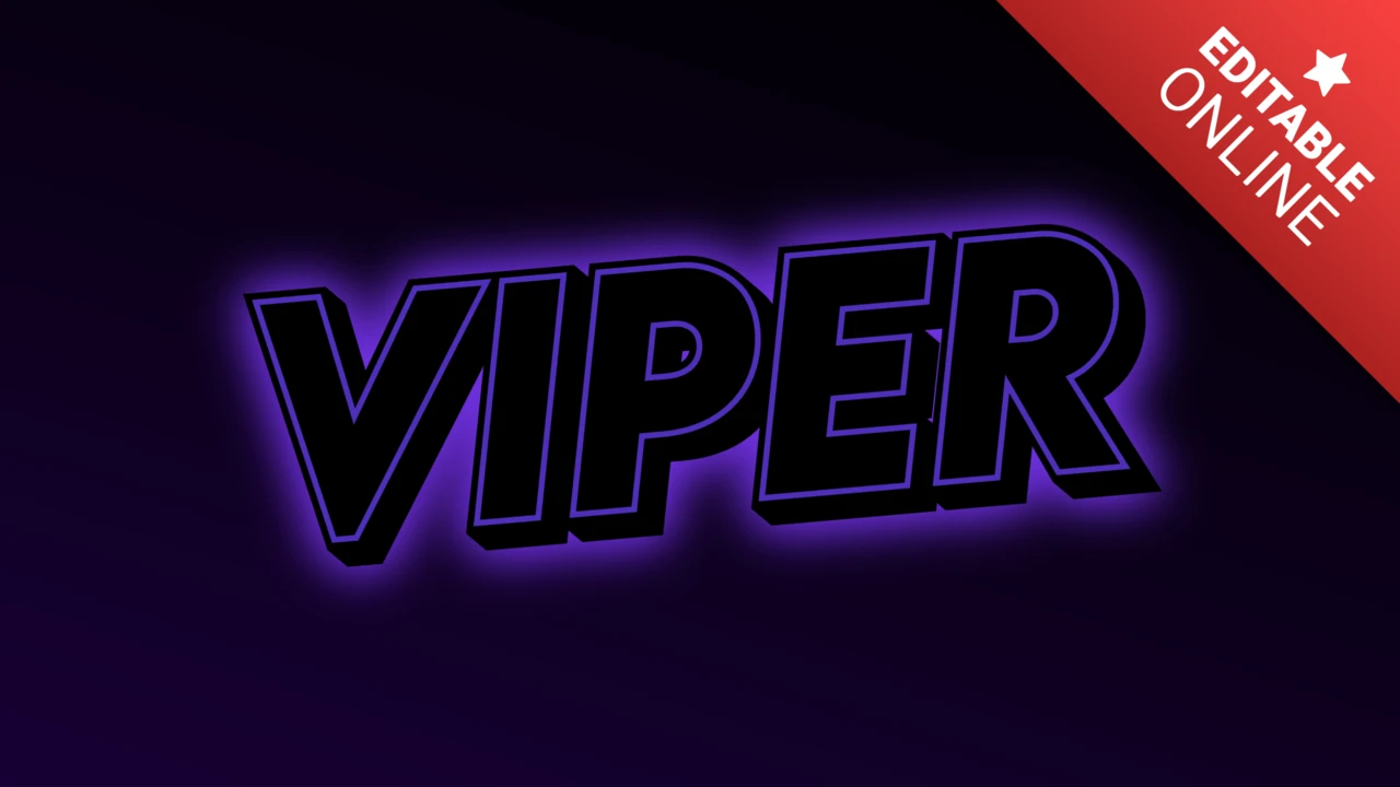 Fioletowy efekt tekstowy Viper