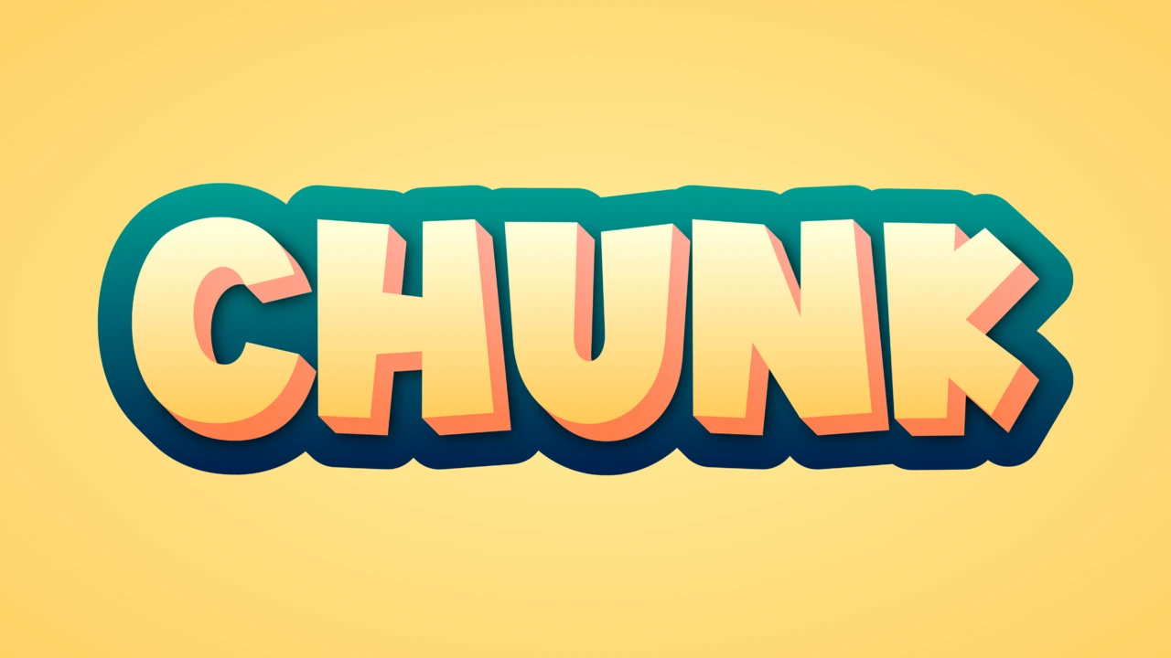 Vibrant Yellow 3D Cartoon Chunky Typography Effect