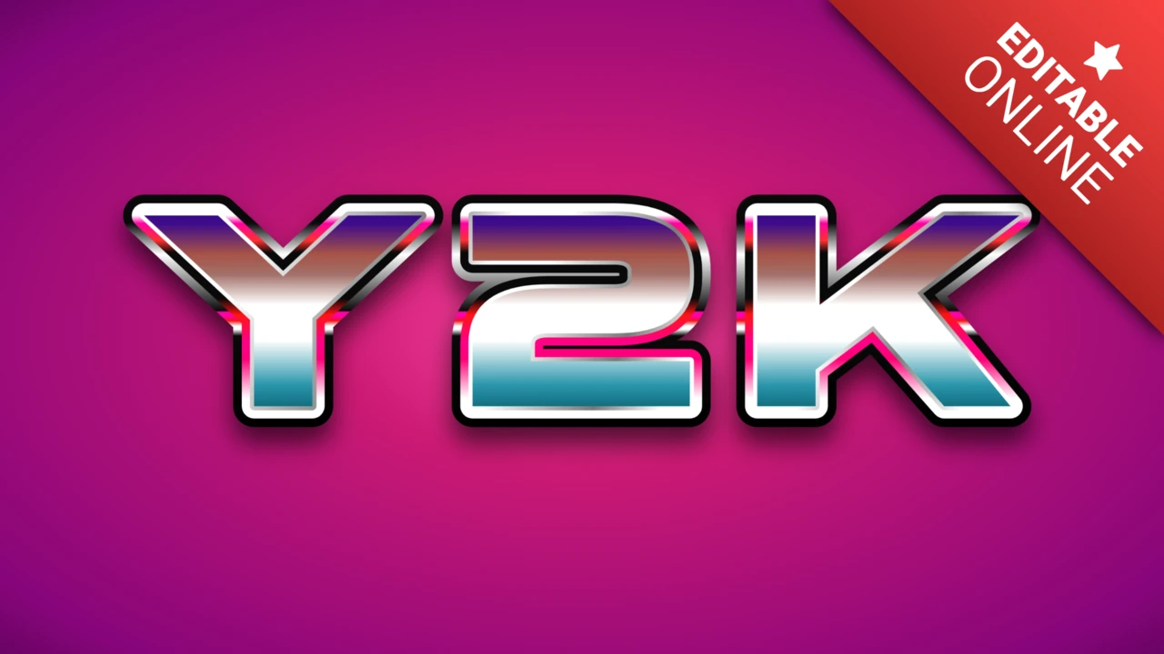 Efekt błyszczącego tekstu Y2k