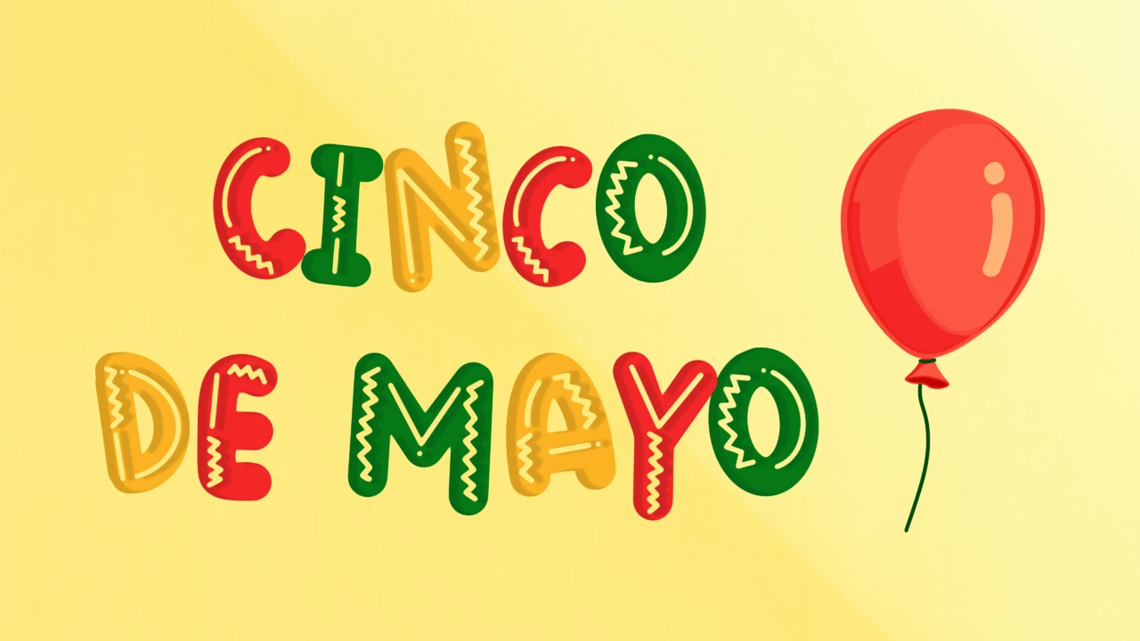 Tipografia divertida de cinco de maio
