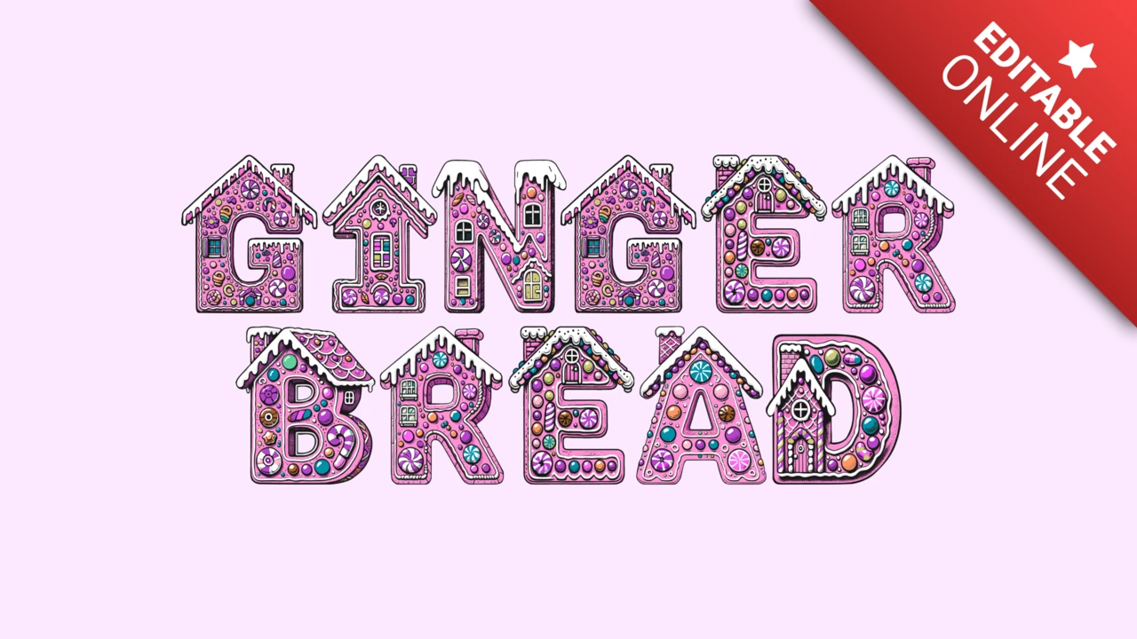 Alfabeto com a fonte Pink Gingerbread