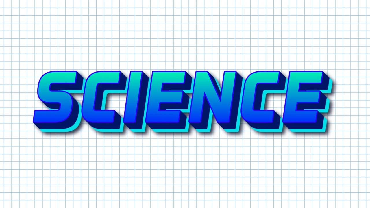 Efeito de texto 3D em ciência digital
