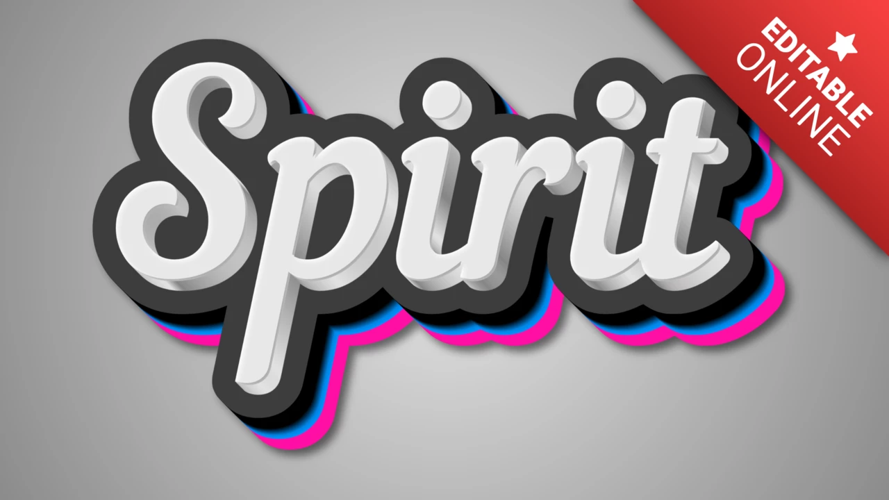 Efecto de texto Spirit