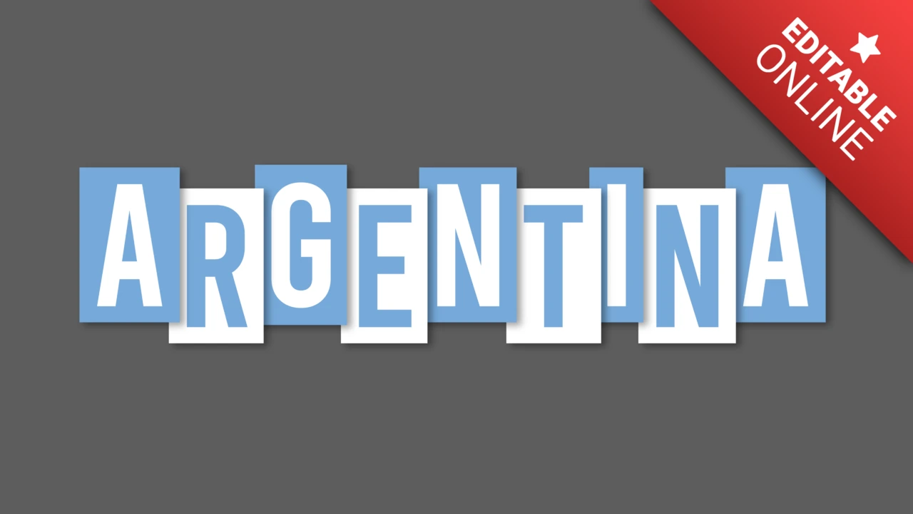 Effetto testo bandiera Argentina