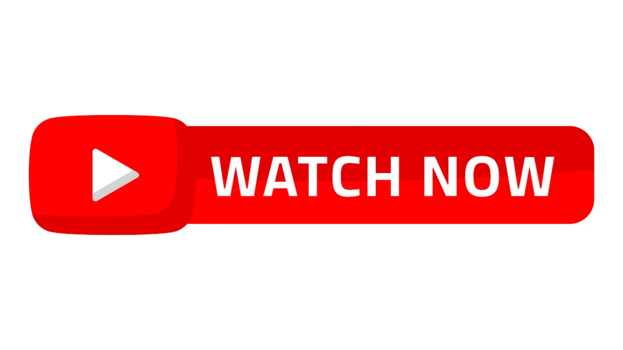 Montre rouge maintenant icône bouton lecture YouTube