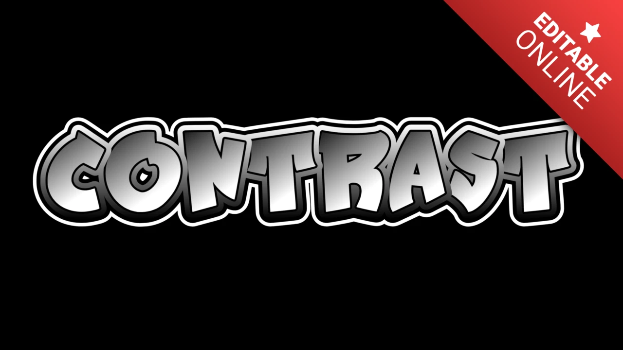 Kontrastierender Graffiti-Schwarz-Weiß-Text-Effekt