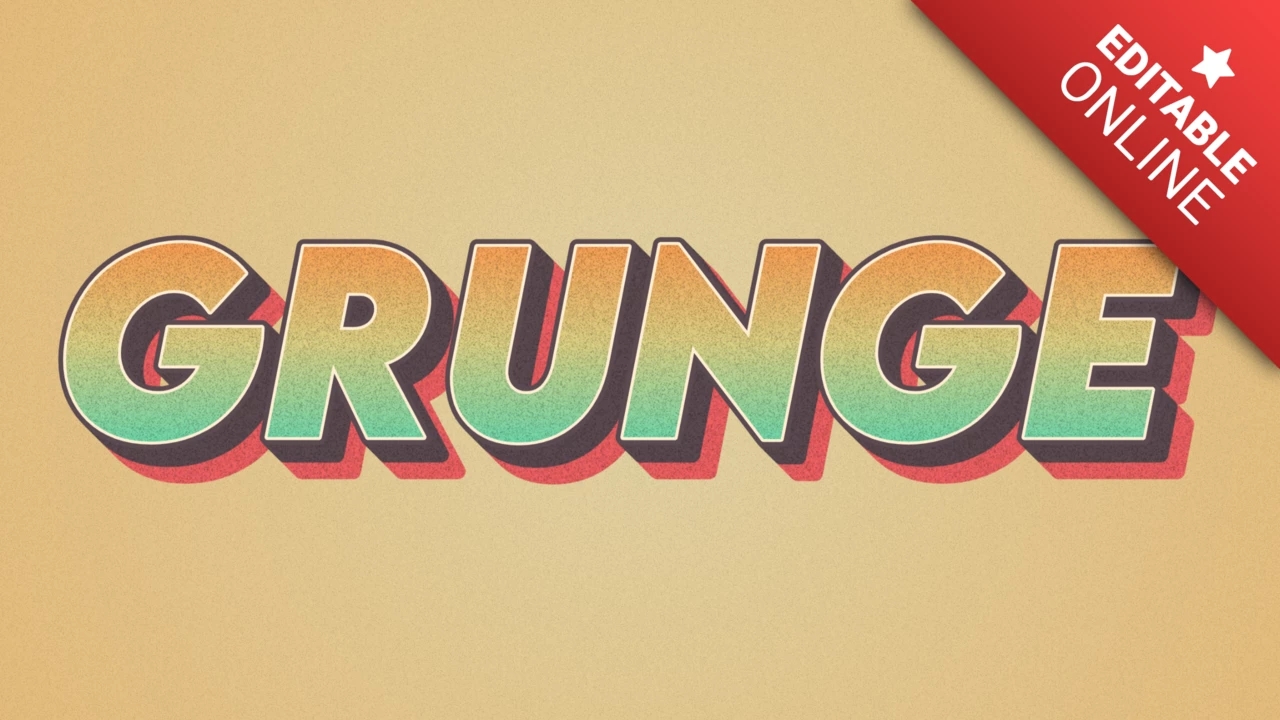 Efeito de texto grunge retrô antigo