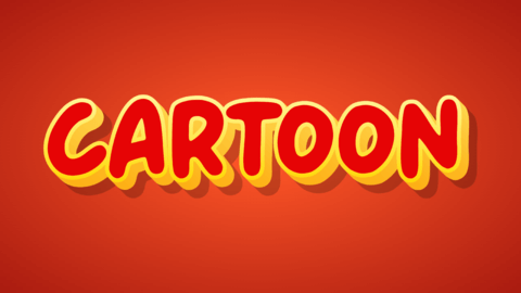 Cartoon Süßigkeiten 3D Textstil