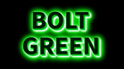 Texto 3D con Brillo Verde