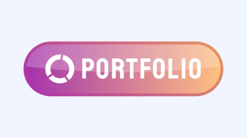 Pulsante portfolio sfumato viola arancione
