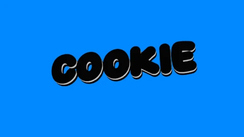 Effet de texte 3D animé au design de cookie délicieux
