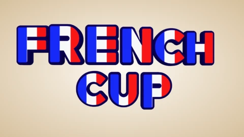 Levendige Franse kleuren geanimeerd 3D-texteffect