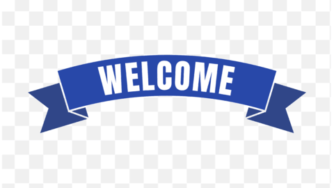 Blue Ribbon Banner Welcome Text Effect