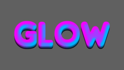 Neon gloed 3D tekst effect