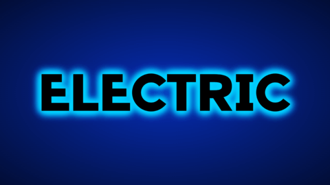 Niebieski neonowy efekt tekstu