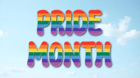 Regenboogkleuren voor Pride Month typografie-effect