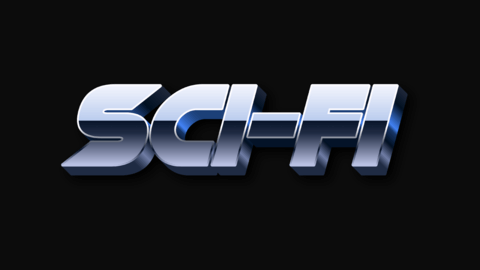 Efecto de texto 3D de ciencia ficción futurista