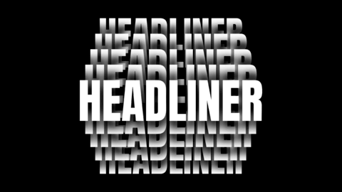 Perspective Stacked Text Effect