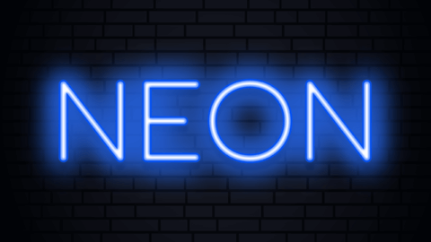 Efeito de texto neon azul
