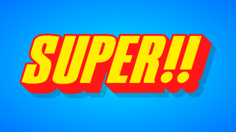 Retro Yellow Comic Style Super Text Effect