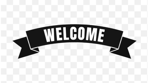 Black Ribbon Banner Welcome Text Effect