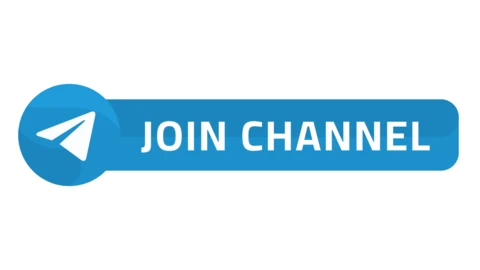 Botão animado para entrar no canal do Telegram