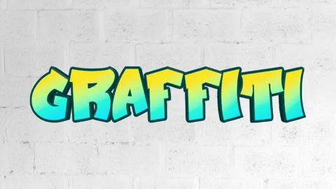 Coole graffiti tag geanimeerd texteffect