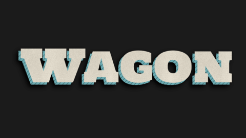 Efekt tekstowy retro wagonu