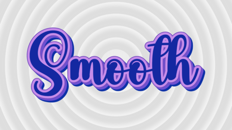 Efeito de texto de script suave tipografia retrô funky