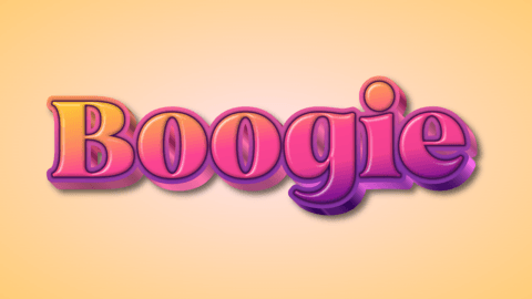 Oude school boogie 3D-texteffect