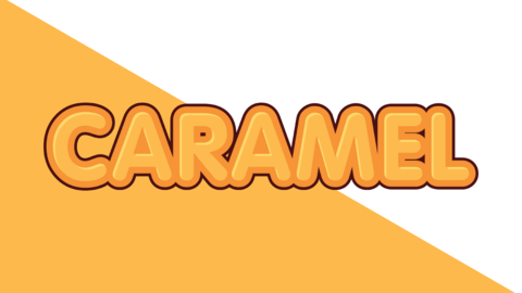 Honigblasen-Text-Effekt, weiche abgerundete Schriftart