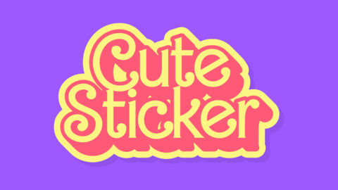 Playful Retro Cartoon Sticker Text Effect