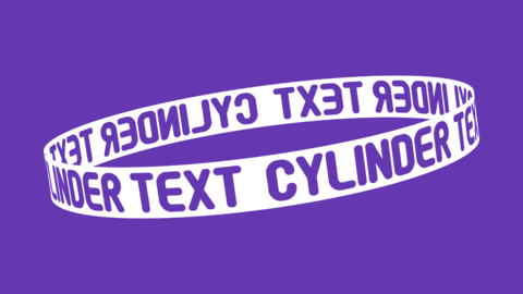 3D Rotating Cylinder Text Effect
