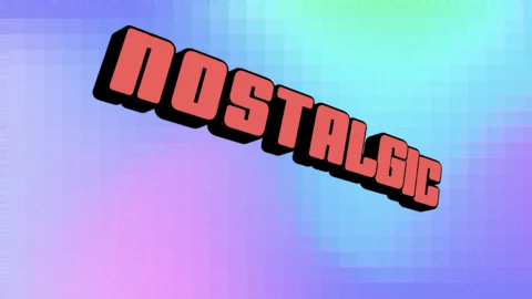 Nostalgische sfeer geanimeerd 3D-texteffect